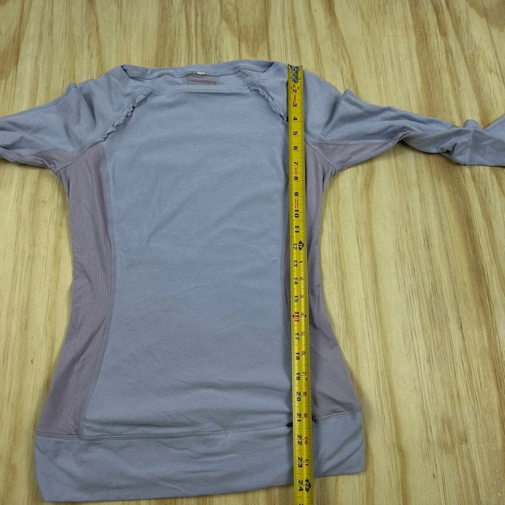 Lululemon‎ Shirt Womens 6 Pink Purple Cute Long Sleeve Zip Pocket